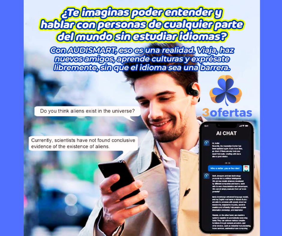 AUDIFONOS CON TRADUCTOR EN MÁS DE 30 IDIOMÁS